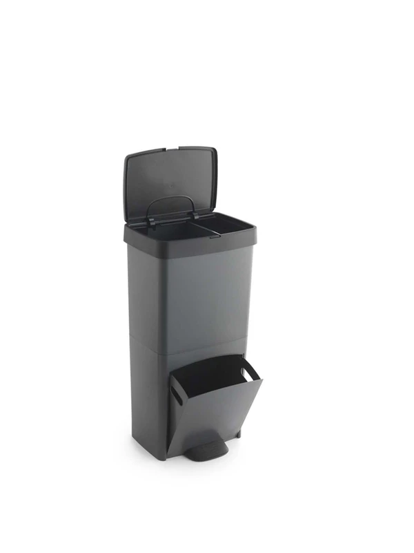 SP Berner - Recycling Bin 70 L Plastic with 2 Openings - 76 cm Height