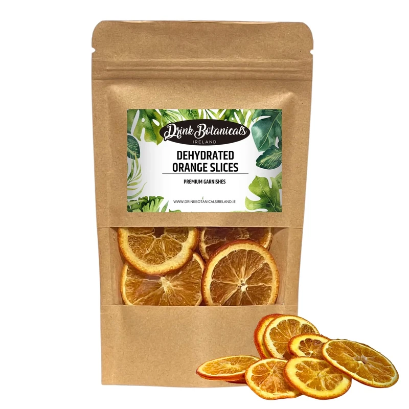 Dehydrated Dried Orange Slices Wheels | Approx 17+ Slices | 100% Natural | Sugar Free | Gluten Free | Dehydrated Orange Wheels for Cocktails, Garnishes, Deserts | Fruit Slice | 1.76 OZ | 50 Grams