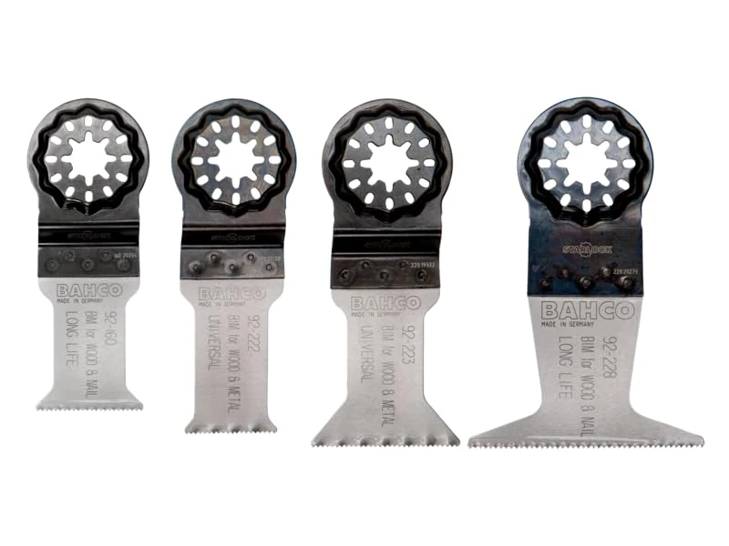 BAHCO Standard Shaped Multi Tool Blade Set for Wood and Metal Cutting (8 Pieces)