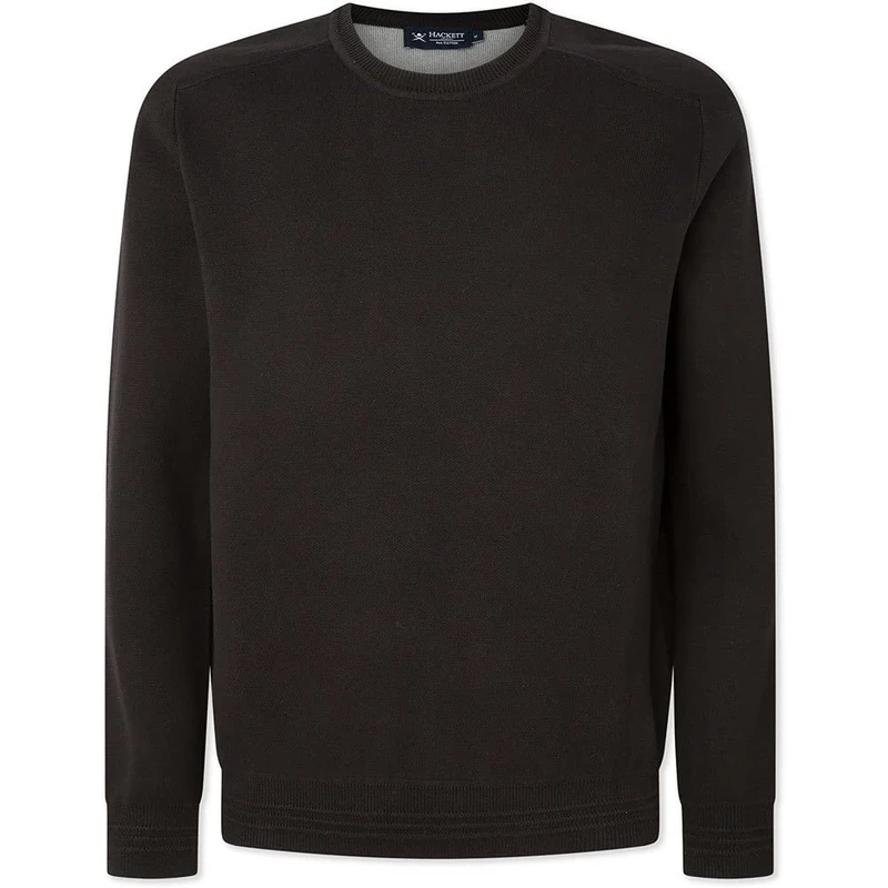 Hackett London Men's DF Knit Sweatshirt, Black (Black), 3XL