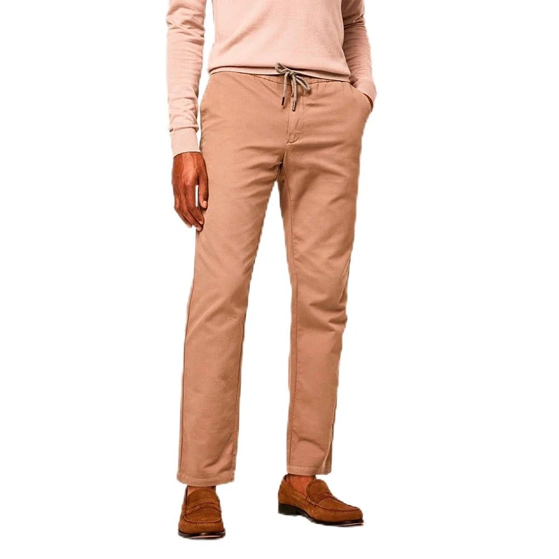 Hackett London Men's Knit Chino Trousers, Mushroom, 32 W/32 L