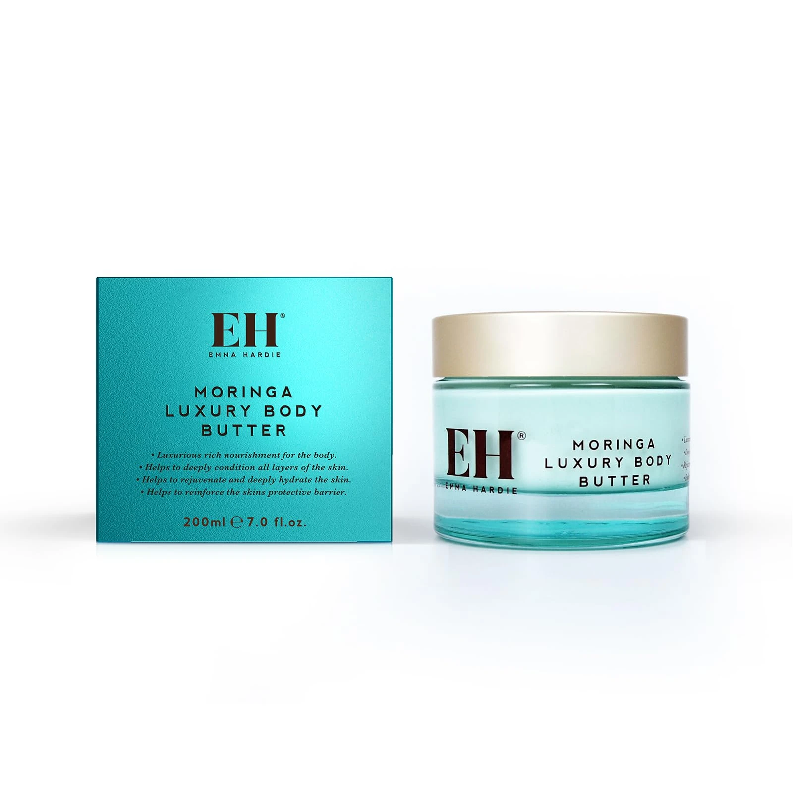 Emma Hardie 200ml Moringa Luxury Body Butter, Rich Nourishment for the Body that Helps To Reinforce The Skin's Protective Barrier, Rejuvenate and Deeply Hydrate, Vegan & Cruelty Free