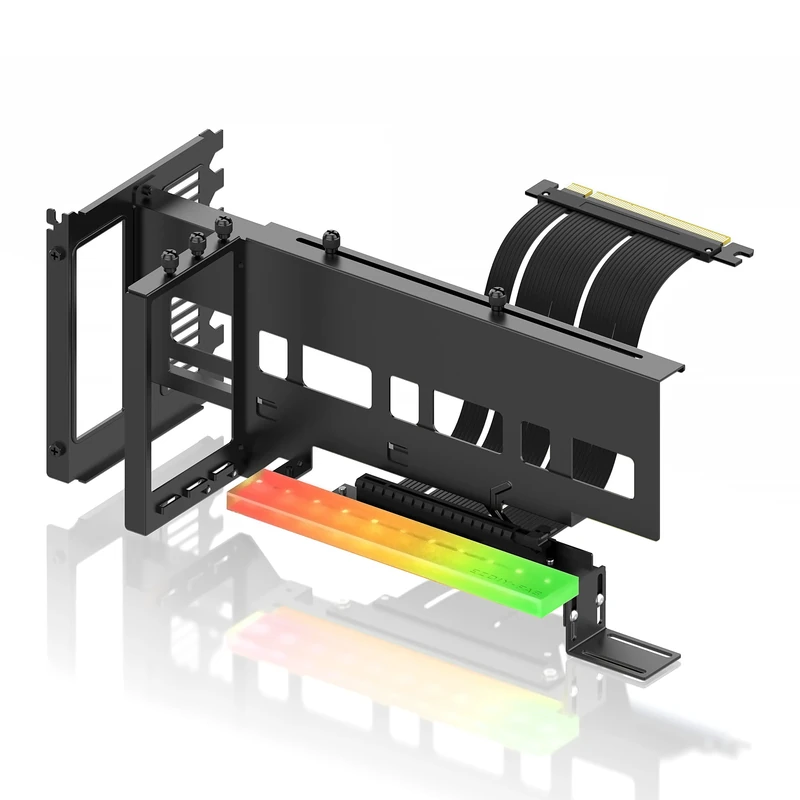 EZDIY-FAB Vertical GPU Mount PCIe 4.0 with ARGB LED and 17cm Riser