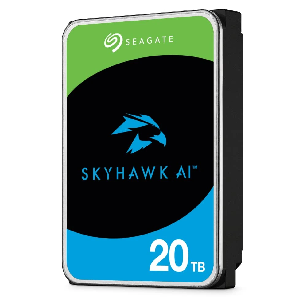 Seagate SkyHawk AI, 20 TB, Internal Surveillance Hard Drive, 3.5", SATA 6Gb/s, 256MB Cache, DVR NVR Security Camera System, 3 year Rescue Services (ST20000VE002)