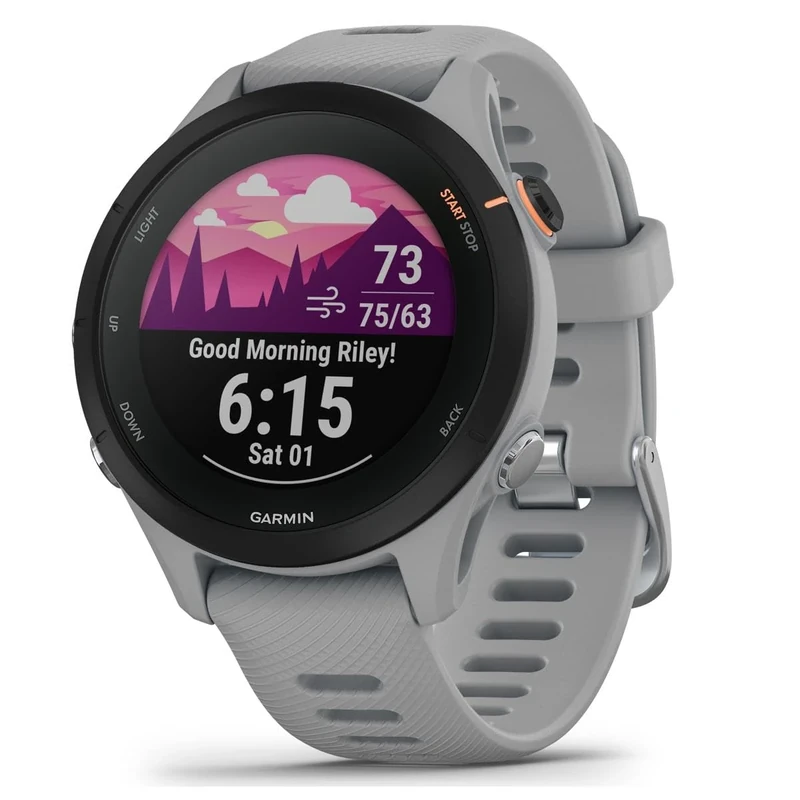 Garmin Forerunner® 255S, Smaller GPS Running Smartwatch, Advanced Insights, Long-Lasting Battery, Powder Gray