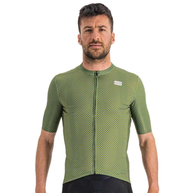 Sportful 1122035 Checkmate Jersey Sweatshirt Men's Guacamole Blue Sea M - Image 1