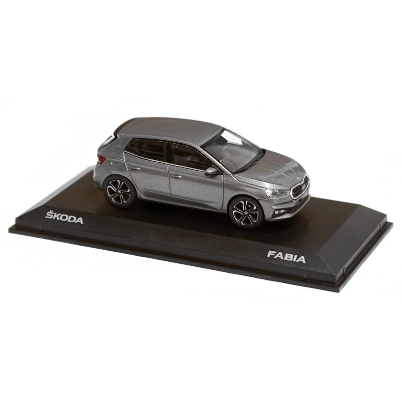 Skoda 6VA099300F7C Fabia A07 Model Car 1:43 Miniature, Graphite Grey