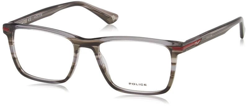 Police VK105 Eyewear, Shiny Striped Grey, 51 for Kids