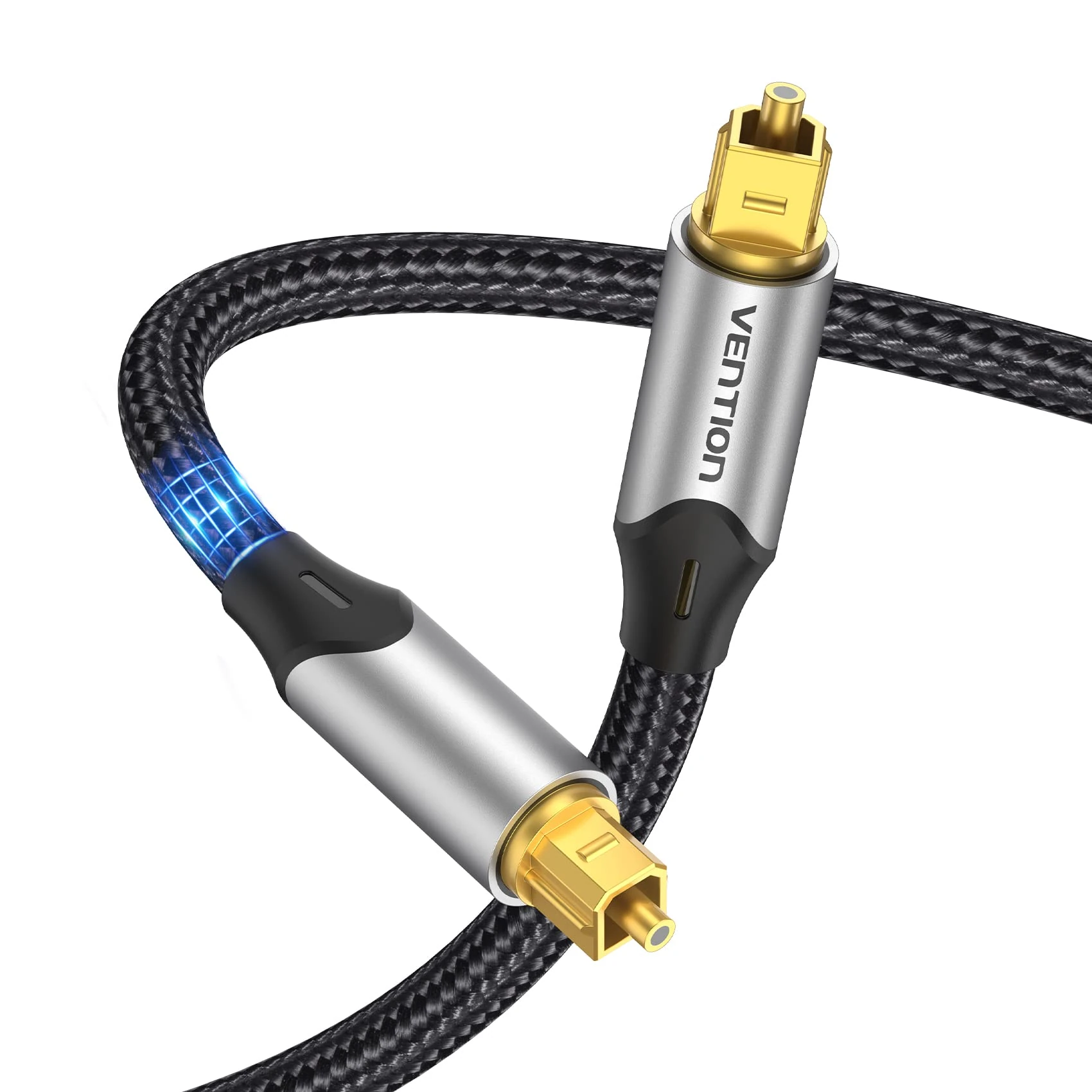 VENTION Optical Audio Cable 1m ,Digital Toslink S/PDIF Cable - Gold-Plated Connector for Soundbar, TV, PS4, Xbox, Home Cinema & Stereo Systems