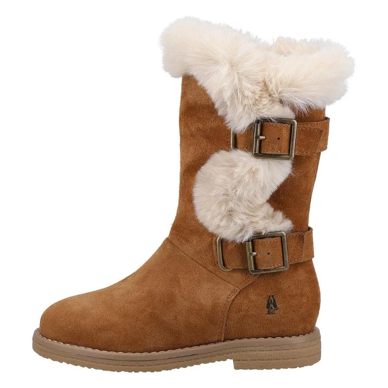 Hush Puppies Girls' Mini Megan Boot, Tan, 11