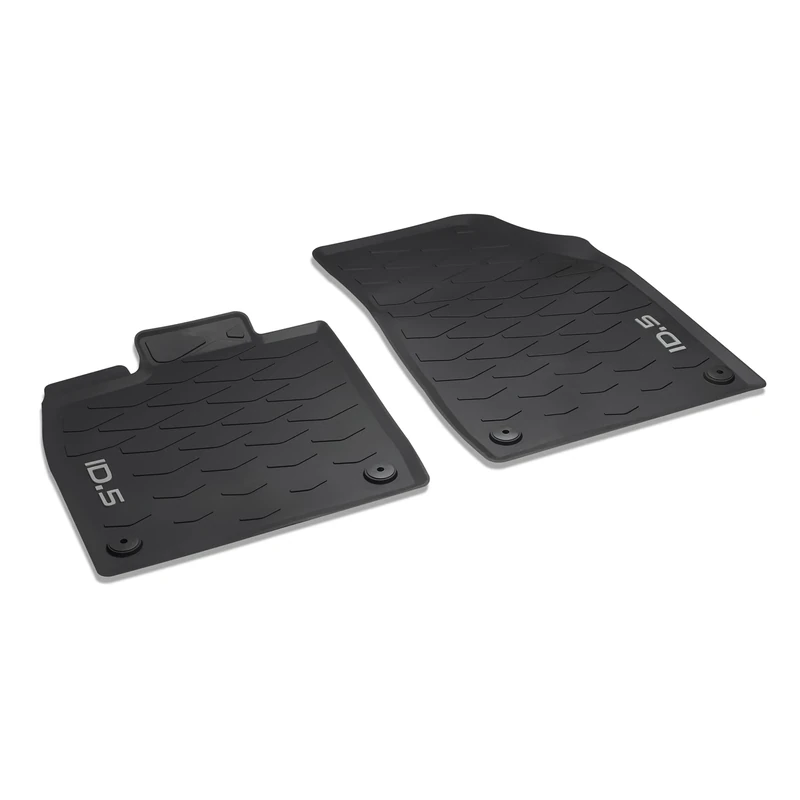 Volkswagen 11E06150282V floor mats, rubber premium all-weather floor mats, 2 x rubber mats front, with ID.5 lettering