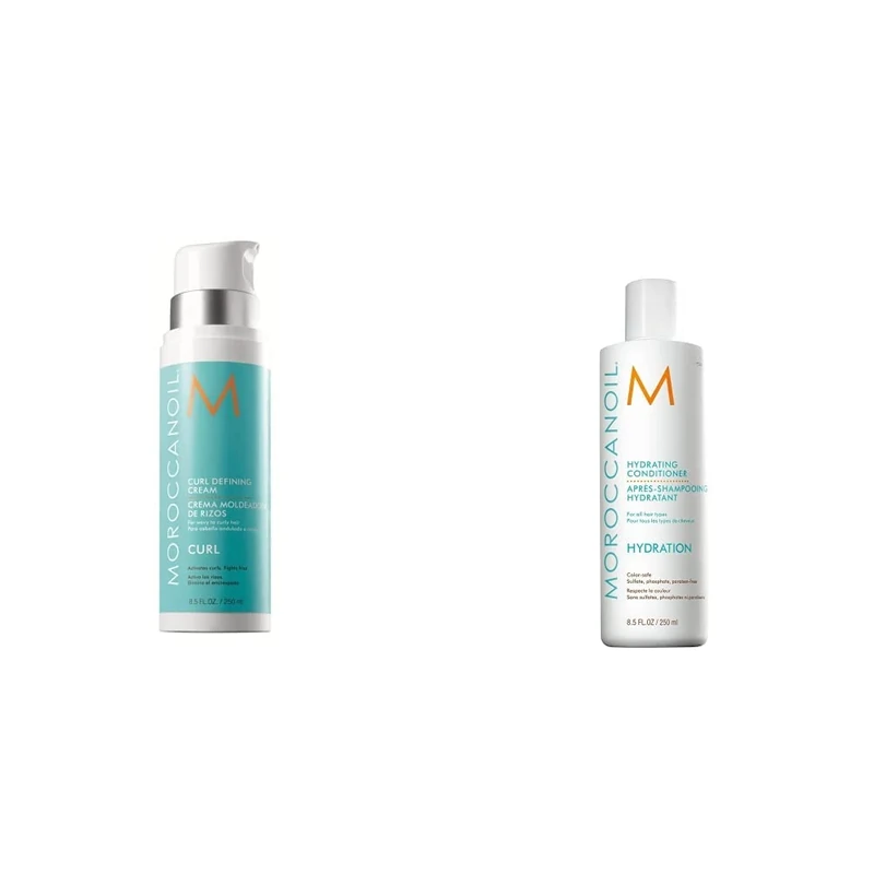 Moroccanoil Curl Defining Cream, 250ml & Hydrating Conditioner, 250ml