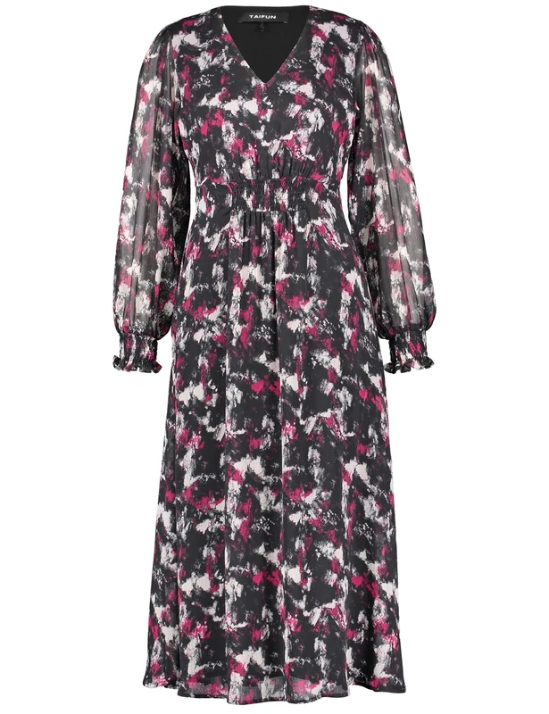 Taifun Women's 280012-11237 Dress Fabric, Black Patterned, 8