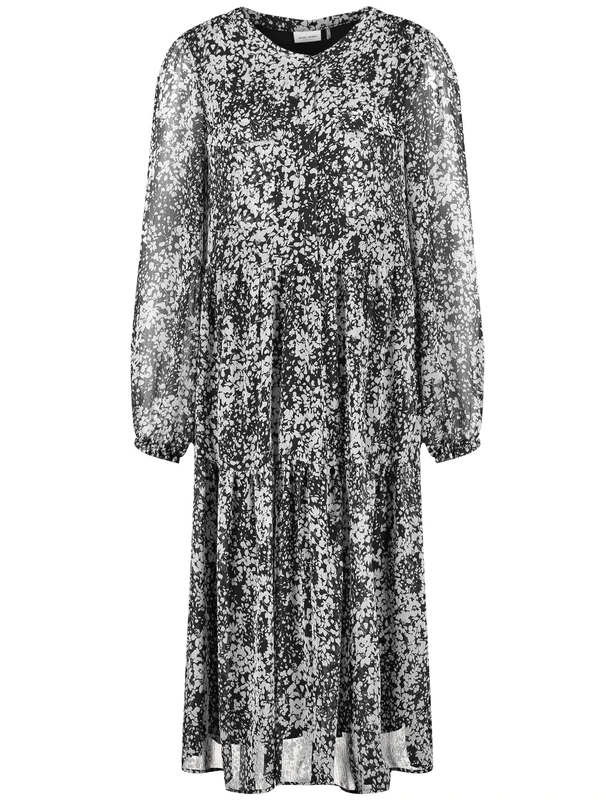 Gerry Weber Women's 880022-31425 Dress Fabric, Black/Ecru/White Print, 34