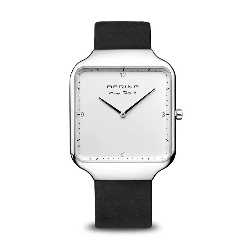 BERING Men Analog Quartz Max René Collection Watch with Calfskin Leather Strap & Sapphire crystal 15836-409