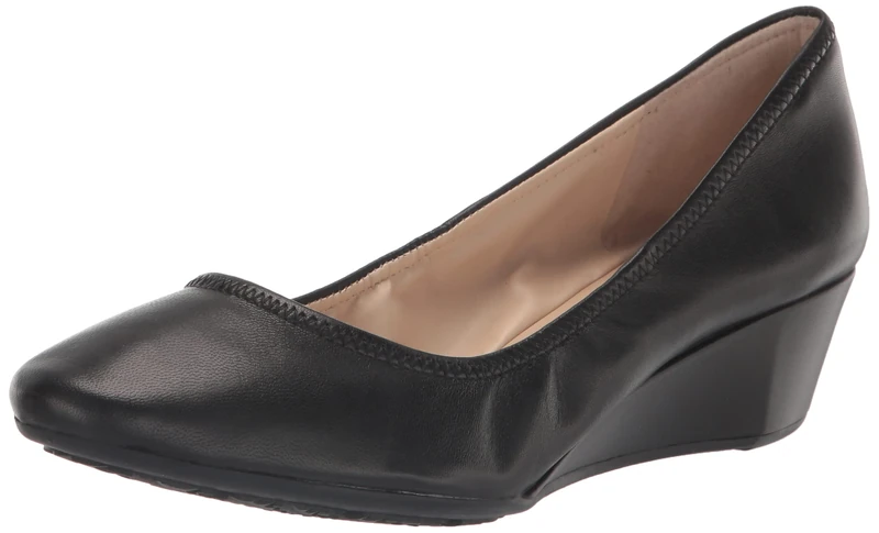 Cole Haan Women's Sloane Wedge Pump, Black Leather, 4.5 UK - Image 1