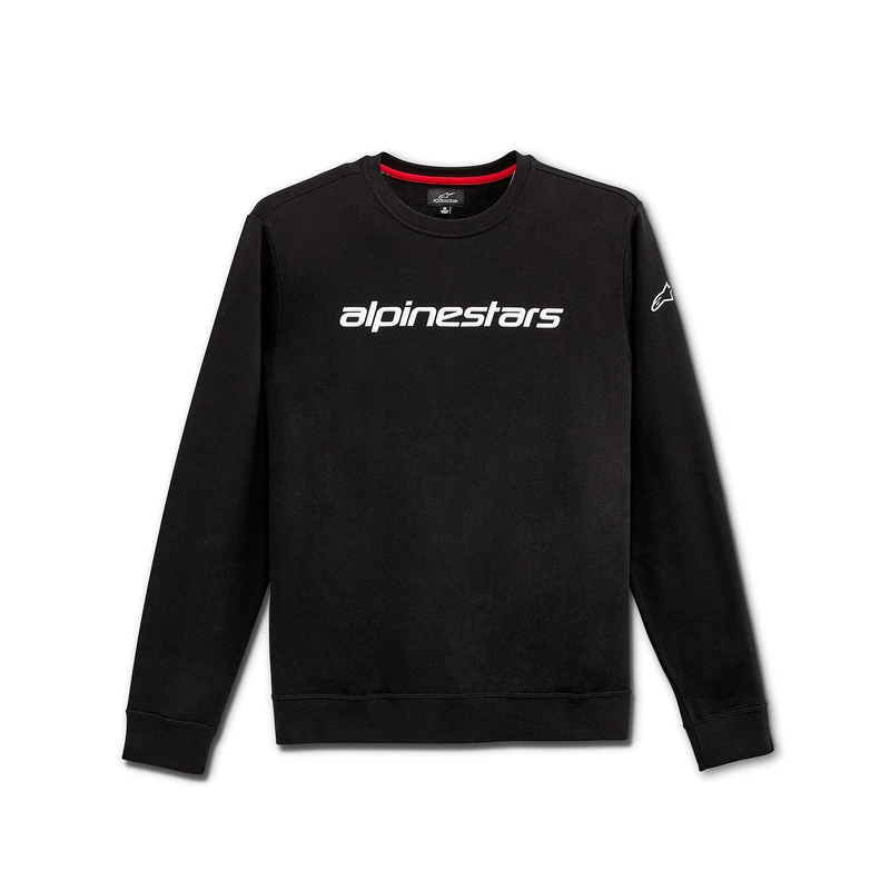 Alpinestars, Linear Crew Fleece, Sweatshirt, Black White, S, Men's