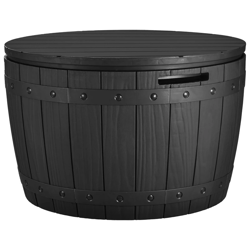 YITAHOME 127L Round Garden Storage Box - Waterproof Deck Box