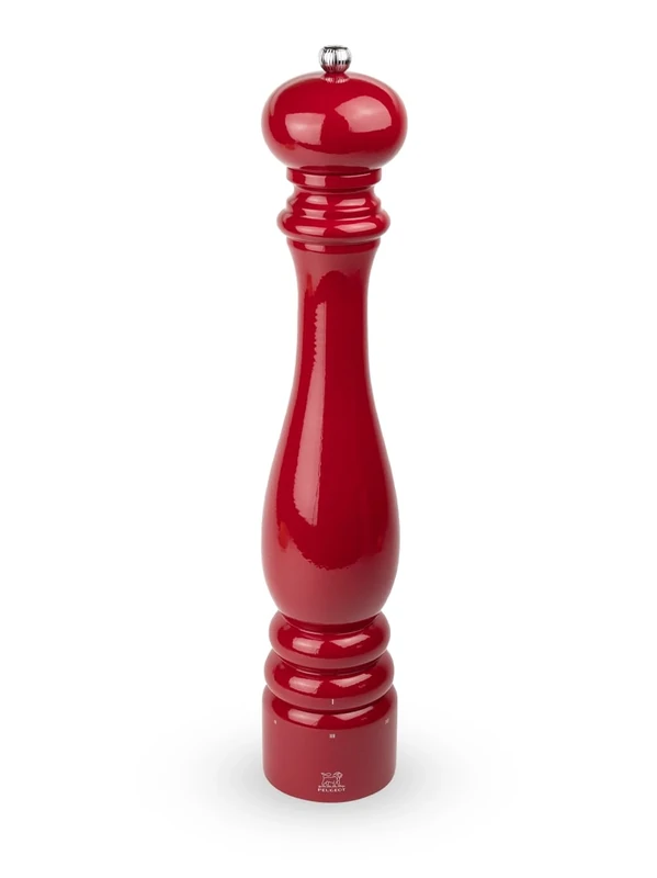 PEUGEOT - Paris u'Select 40 cm Pepper Mill - 6 Predefined Grind Settings - Made with PEFC Certified Wood - Made in France - Glossy Passion Red Colour