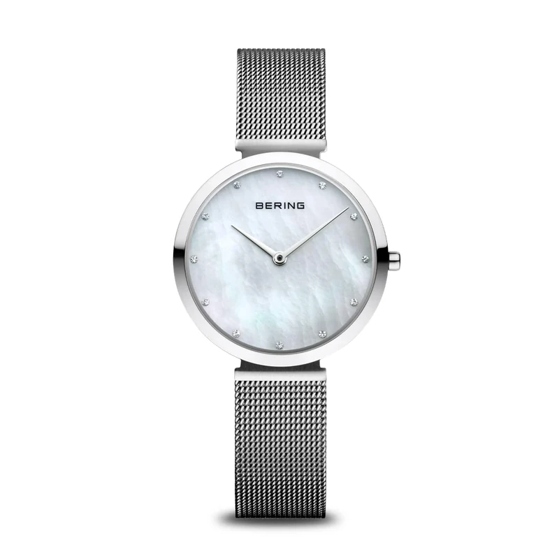 Bering Classic Collection Women's Quartz Movement Watch with Stainless Steel and Sapphire Glass 18132-004 Water Resistant: 3 ATM