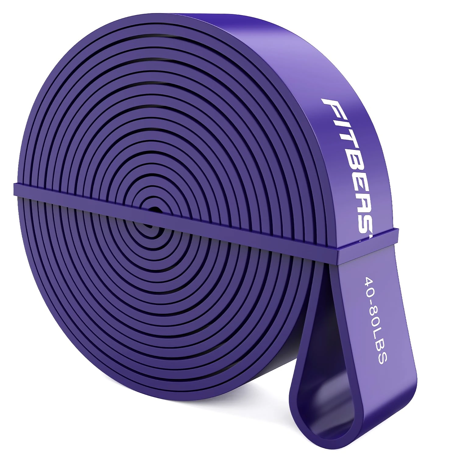 FitBeast Pull Up Band, 40-80 LBS Purple Resistance Band Pull Up for Calisthenics, Bodyweight Training, Powerlifting, Muscle Toning, Yoga, Stretch Mobility, Purple