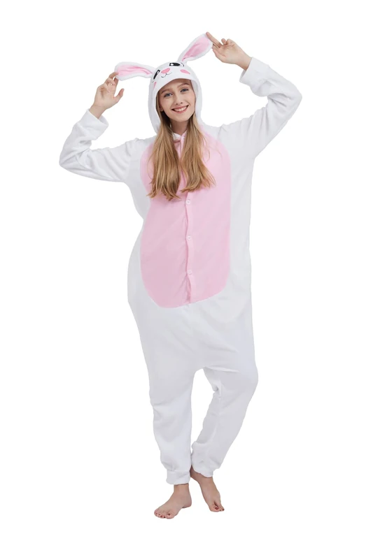 SimZoo Adult Animal Onesie Pajamas, Men and Women's Animal Cosplay Costume Sleepwear, One-Piece Unisex Homewear