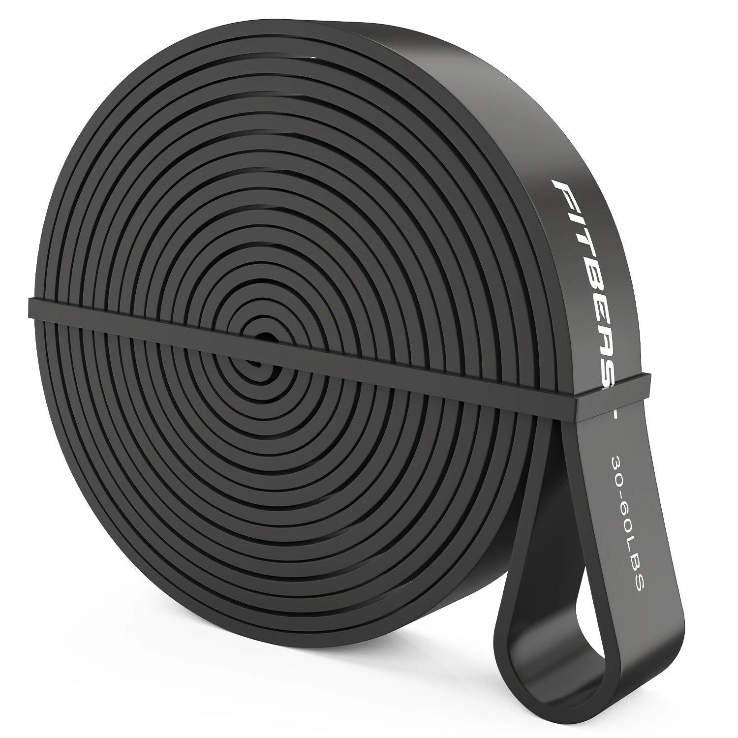 FitBeast Pull Up Band, 30-60LBS Resistance Band Pull Up for Calisthenics, Bodyweight Training, Powerlifting, Stretch Mobility, Pull Up Assistance Band, Black