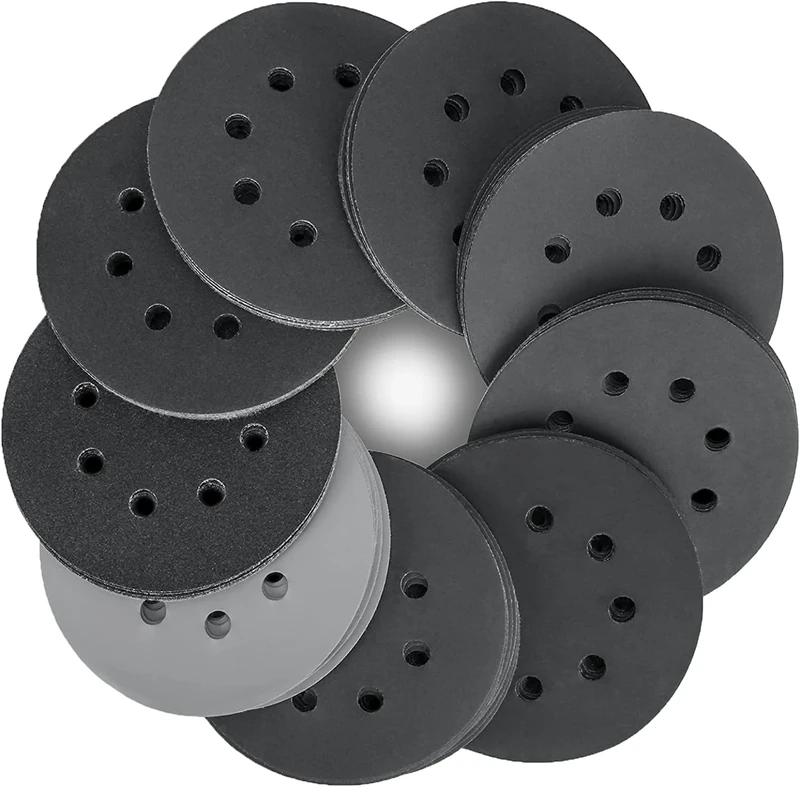 STEBRUAM 80PCS 125mm Dry Wet Sanding Discs, Hook and Loop Sandpaper Silicon Carbide Orbital Sander Discs Include 320/400/600/800/1000/1200/1500/2000 Grit for Polishing/Metal/Automotive