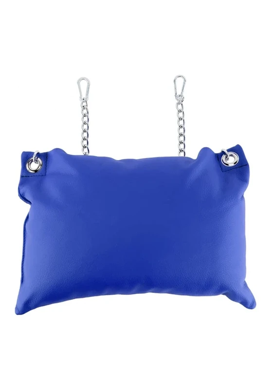 Mr. Sling Leather Pillow - Blue - Image 1