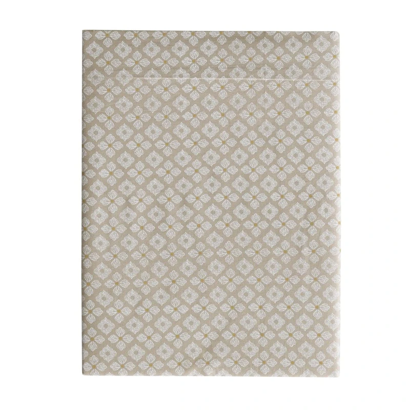 Essix Printed Cotton Percale Flat Sheet 240 x 300 cm - Image 1