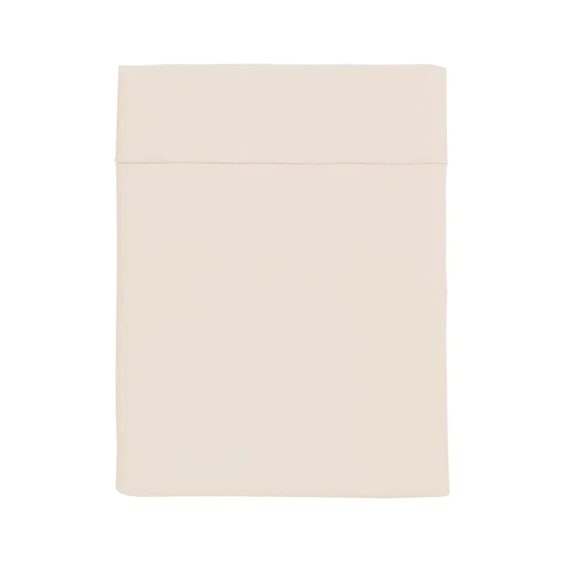 Essix Plain Washed Cotton Flat Sheet 270 x 300 cm Soft Line Made in France - Image 1