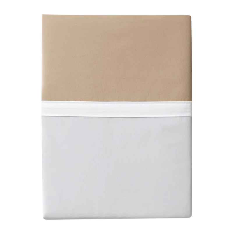Essix Plain Cotton Percale Flat Sheet 270 x 300 cm - Image 1