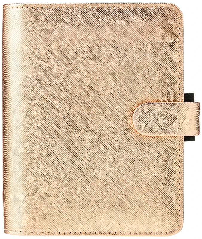 Filofax Pocket Saffiano Organiser - Metallic Rose Gold