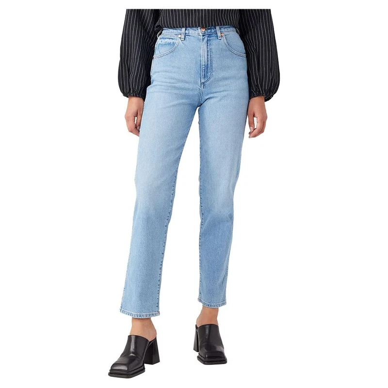 Wrangler Women's Mom Straight Jeans, Rhea, 30W x 32L
