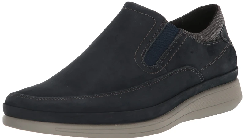 Florsheim Men's Motion Moc Toe Slip on Loafer, Navy-Nubuck, 7 UK