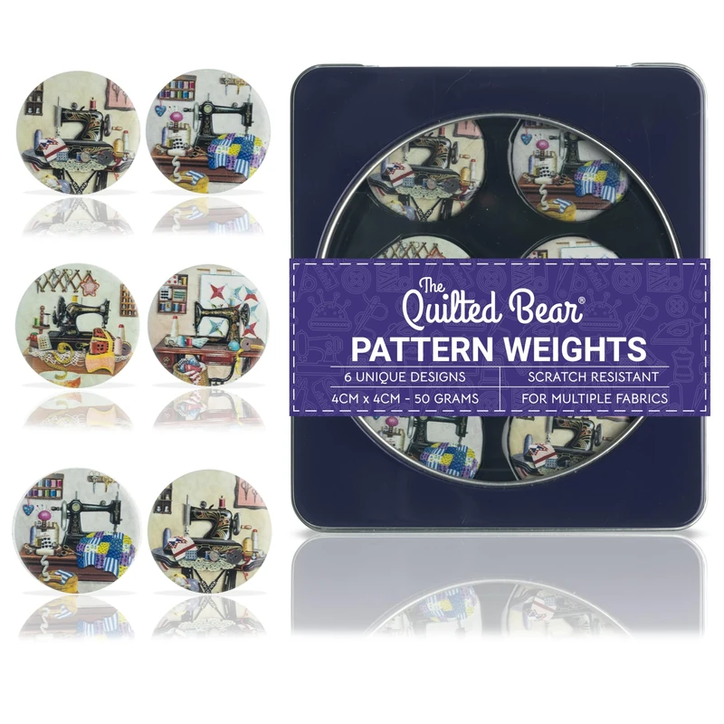 The Quilted Bear Pattern Weight Set – Scratch-Resistant Fabric Weights for Secure Pattern Cutting, Sewing Supplies & Quilting Supplies (Rosalind Soloman - Sewing Machines)