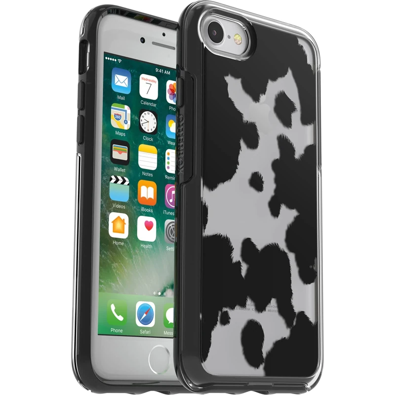 OtterBox Symmetry Clear Case for iPhone 7/8/SE 2nd Gen/SE 3rd Gen, Shockproof, Drop proof, Protective Thin Case, 3x Tested to Military Standard, Cow Print
