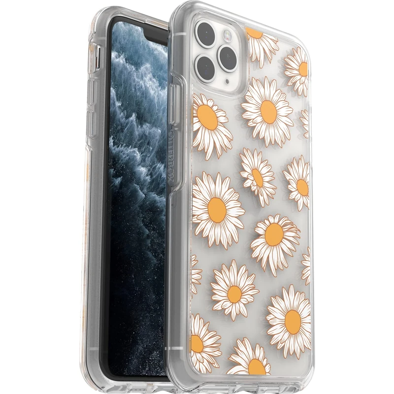 OtterBox iPhone 11 Pro Max & iPhone Xs Max Symmetry Series Case - Vintage Daisy, Ultra-Sleek, Wireless Charging Compatible, Raised Edges Protect Camera & Screen