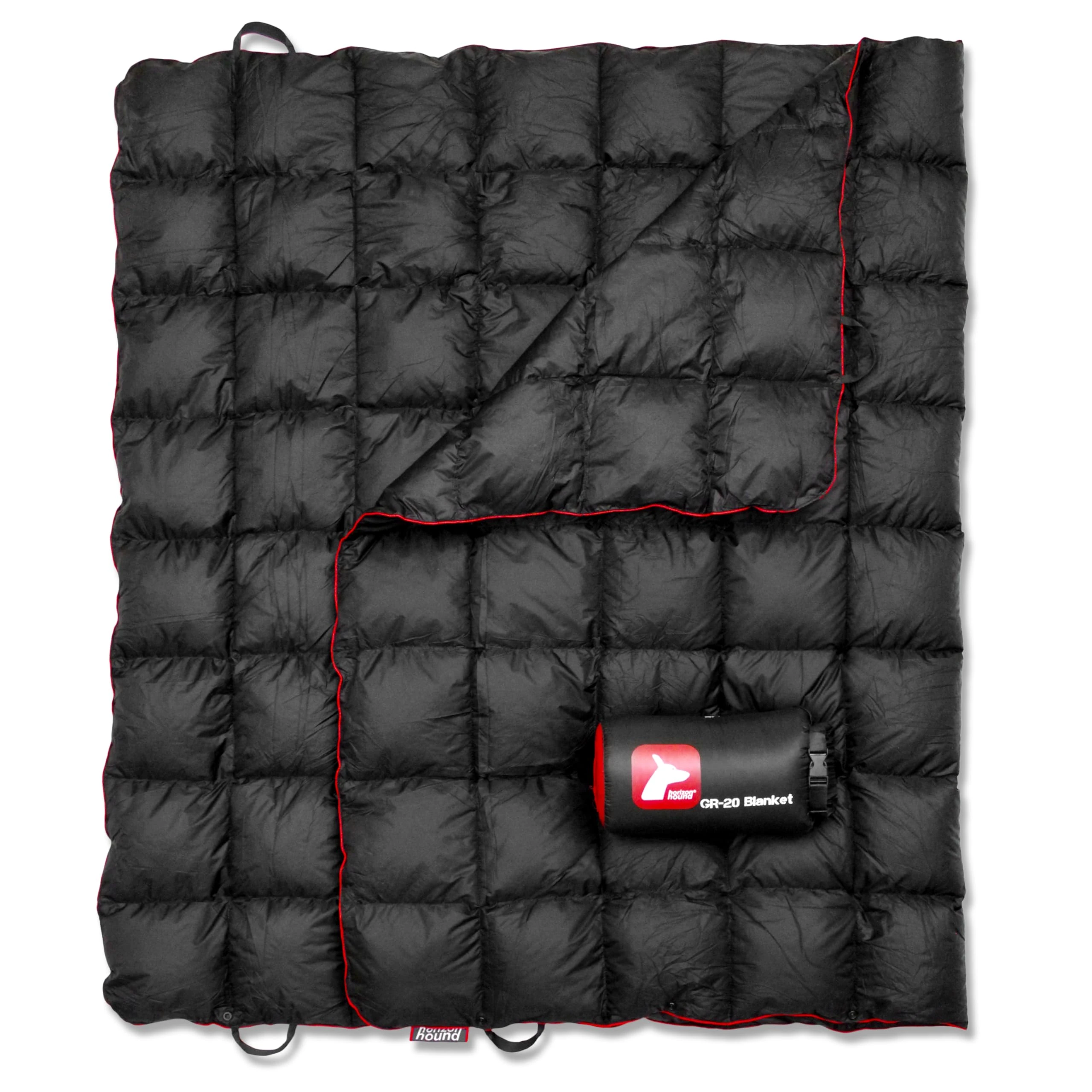 Horizon Hound GR-20 Down Camping Blanket - Outdoor Travel Quilt, Black | Insulated, Lightweight & Warm Gear for Sleep, Camping, Stadium, Hiking & Festivals | Water Resistant, Packable & Compact