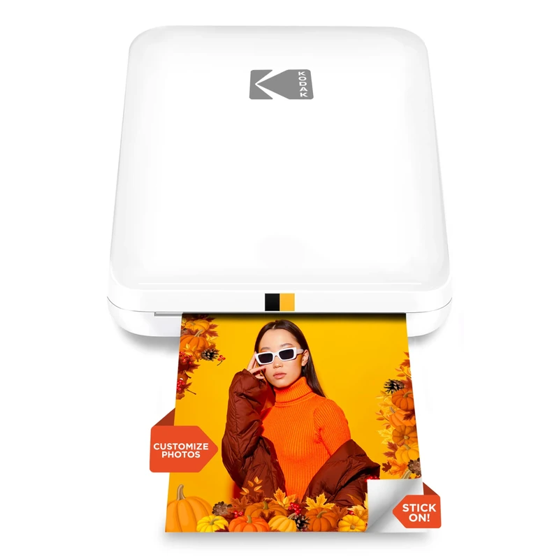 KODAK Step Slim Instant Smartphone Photo Printer - Portable Sleek Color Wireless Mobile Printer -Zink 2x3 Inch Sticky-Back Photos -Print from iOS & Android Devices with Bluetooth w/the Fun App - White