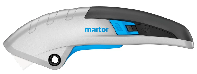 MARTOR Safety Knife with Blade retraction, Ceramic Blade, SECUPRO MARTEGO, Professional Cutters, Aluminum, Right & Left Hander, Logistics