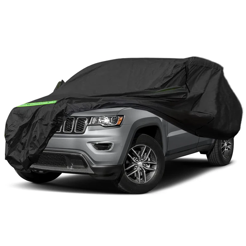 Waterproof Car Covers Replace for 2011-2021 Jeep Grand Cherokee, 6 Layers Custom-Fit Outdoor All Weather Full Car Covers with Zipper Door for Snow Rain Dust Hail Protection