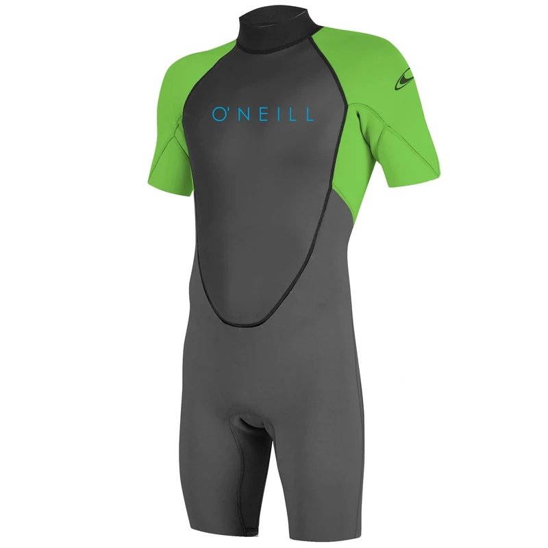 O'Neill Wetsuits Youth Reactor II 2mm Back Zip Spring Wetsuit - Graphite Dayglow - 14