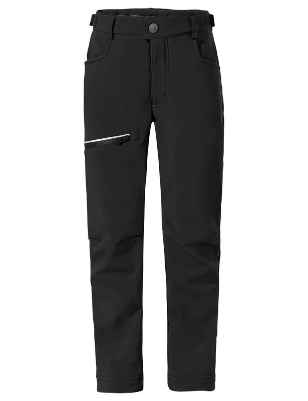 VAUDE Kids Qimsa Softshell Pants - Children's Cycling Trousers - Softshell Trousers Black - Image 1