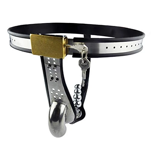 Bondage Masters Male Chastity Belt, Removable Butt Plug, Super-Secure