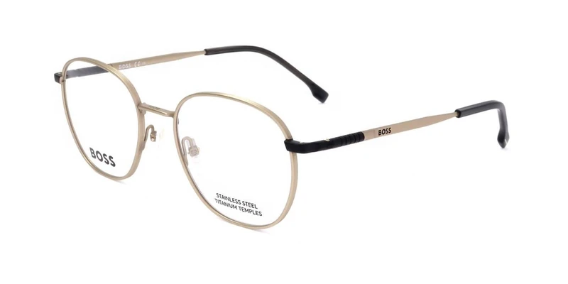 Hugo Boss BOSS 1416 0NZ MATTE GOLD BLACK 51/19/145 MAN Eyewear Frame