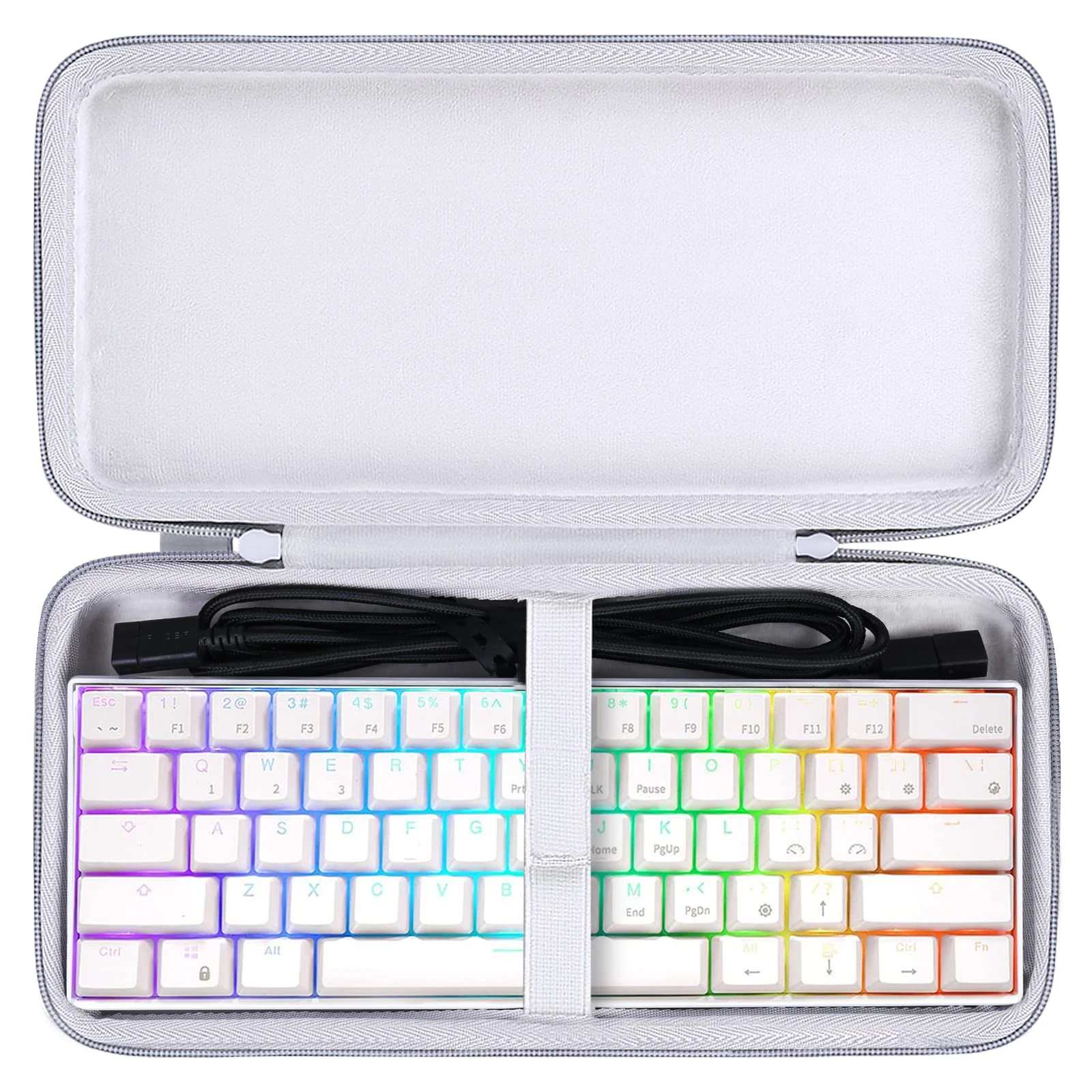 co2CREA Hard 60% Keyboard Storage Case for RK ROYAL KLUDGE RK61 60% / NEWMEN GM610 / MageGee 60% Mechanical Gaming Keyboard, Case Only