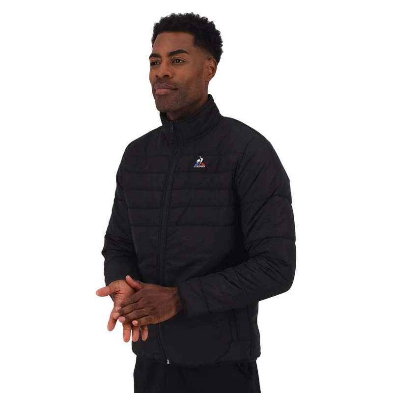 Le Coq Sportif ESS Down Jacket Light N°1, Black, Medium for Men