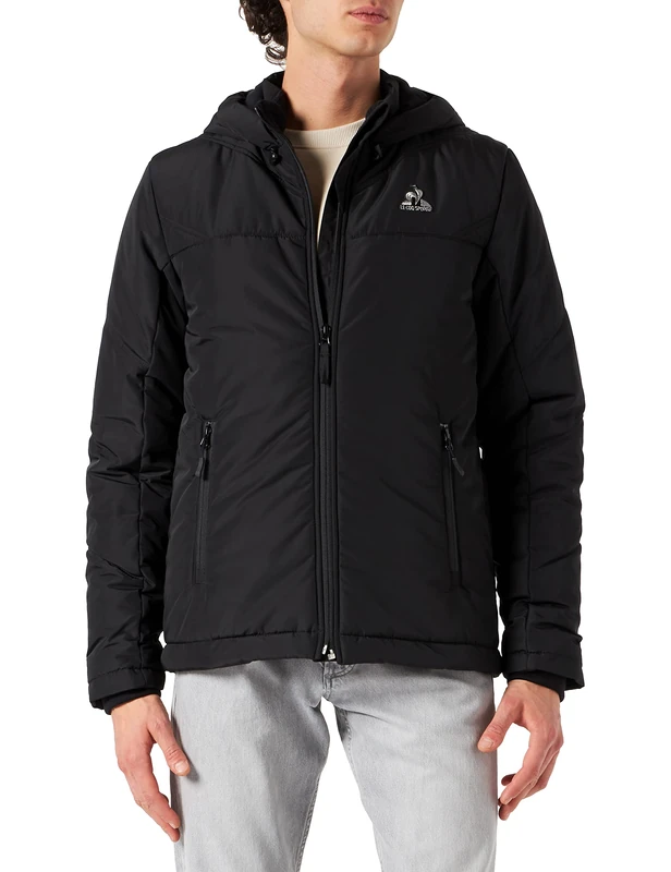 Le Coq Sportif Tech Down Jacket N°1, Black, Medium for Men