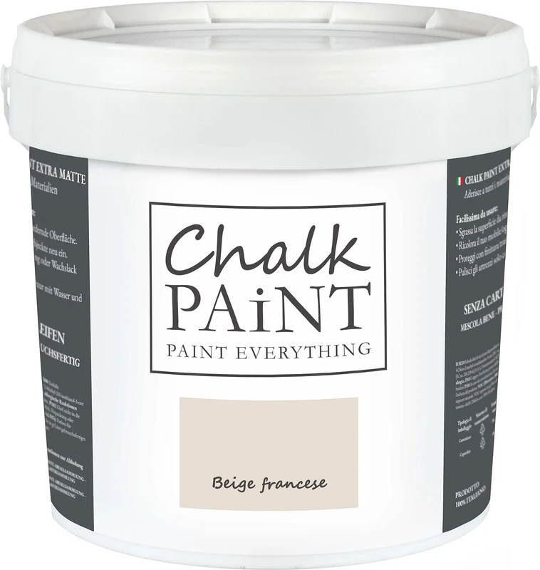 Chalk Paint Everything® Beige Francese (French Beige) – 5 l Water-Based Chalk Paint for Shabby Chic Furniture, Décor, and Upcycling Projects – Non-Toxic, Easy to Apply